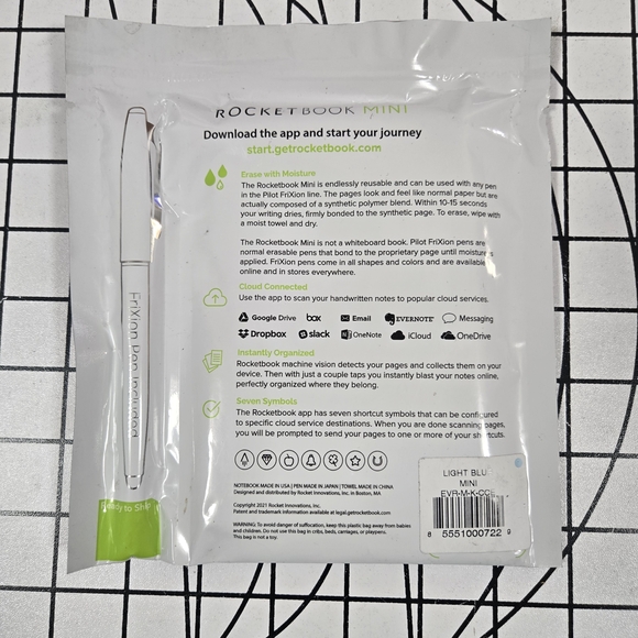 Mini Reusable Notebook - White - Picture 2 of 2